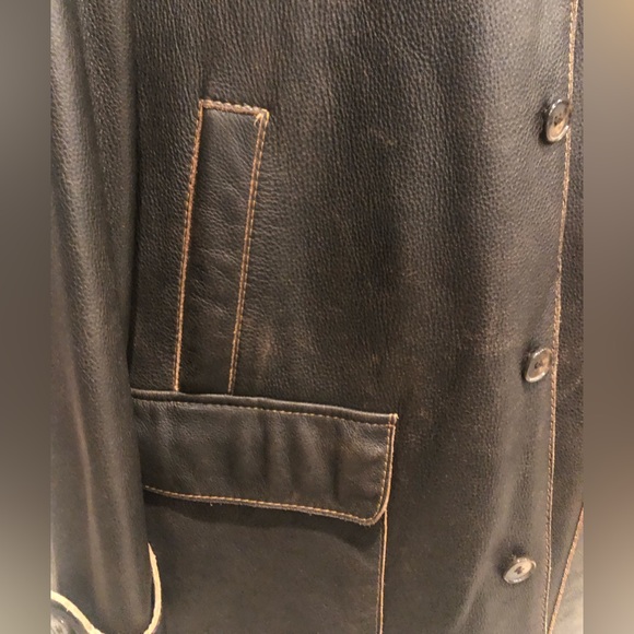 RARE Rogue Leather Car Jacket by Reilly Olmes Chocolate Color Men’s Size M - Picture 10 of 11